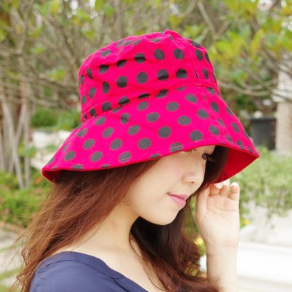 Polka Dotti Red (Short Brim)